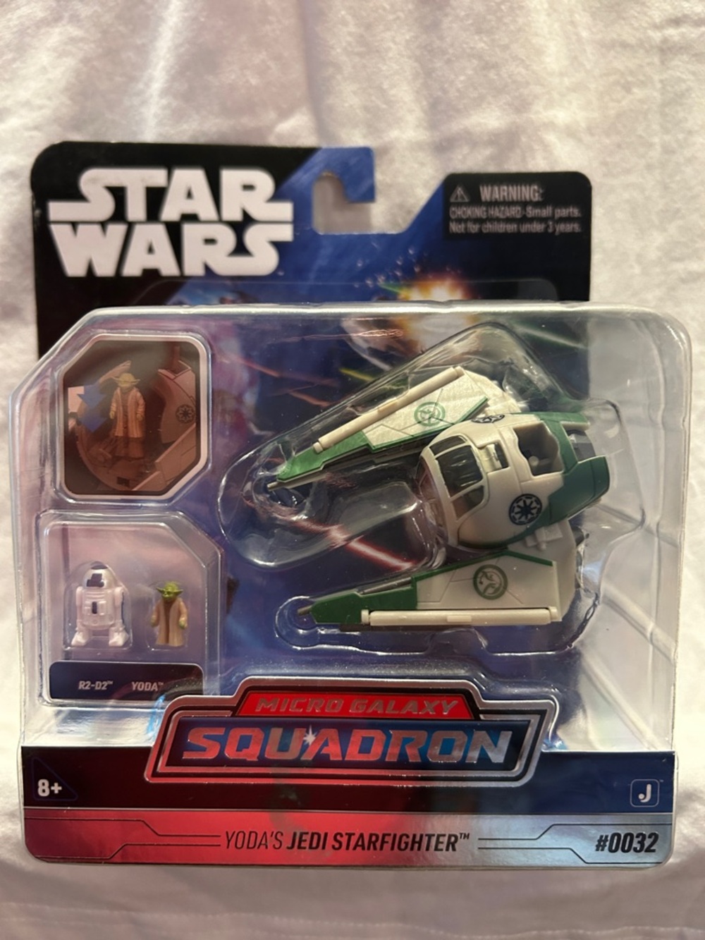 Star Wars Yoda Jedi Starfighter Micro Galaxy Squadron - Green and White